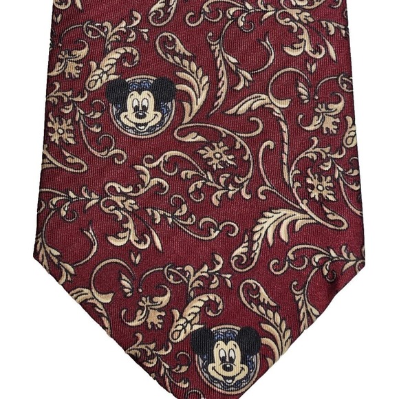 Lot Of 2 Vintage Walt Disney Company Mickey Mouse Neck Ties Made In USA - Picture 3 of 5